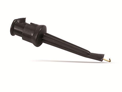 Preisvergleich Produktbild Klemm-Prüfspitze mit Haken, 40mm, schwarz