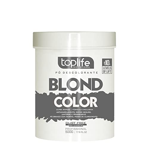 Pó Descolorante Branco 10 tons Ultra Rápido Toplife Blond Color 500gr