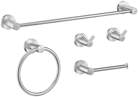 Amazon.com: FORIOUS Brushed Nickel Bathroom Hardware Set, Stainless ...