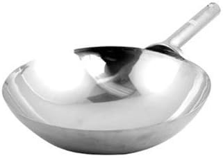 16" Single Handle Stainless Steel Chinese Wok with Welded Joint