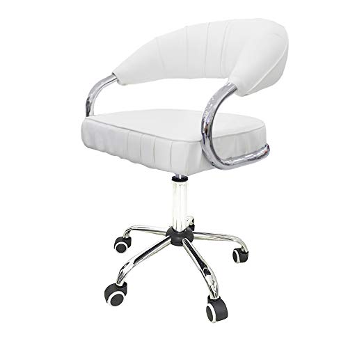 CRIS NAILS SL Crisnails. Design Taburete Giratorio Silla de Oficina Blanco