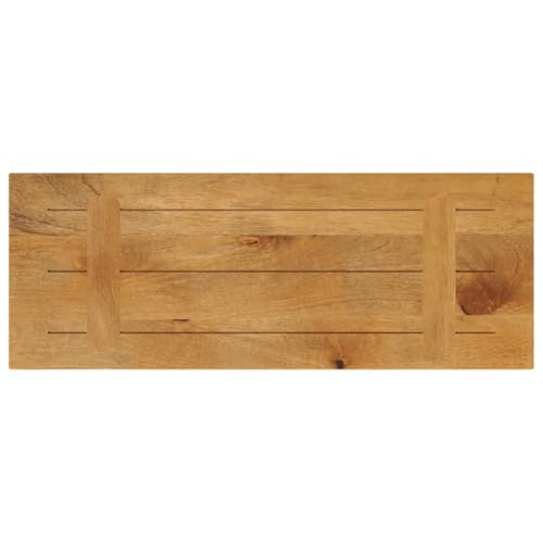 Plateau de table 90x20 cm bois de manguier aspect chêne rectangulaire - 8
