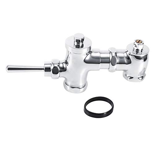 Fdit G1in Main Pressing Type Valve de Chasse d'eau Robinet de rinçage d'urinoir rétractable pour Salle de Bain (Argent)