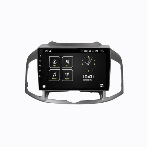 Android 15 2 DIN Radio de Coche 9' Pantalla táctil Estéreo para Chevrolet Captiva 1 2011-2016 con Cámara Trasera/GPS/FM RDS/BT/Cooling Fan/Reproductor Multimedia(2+32G)