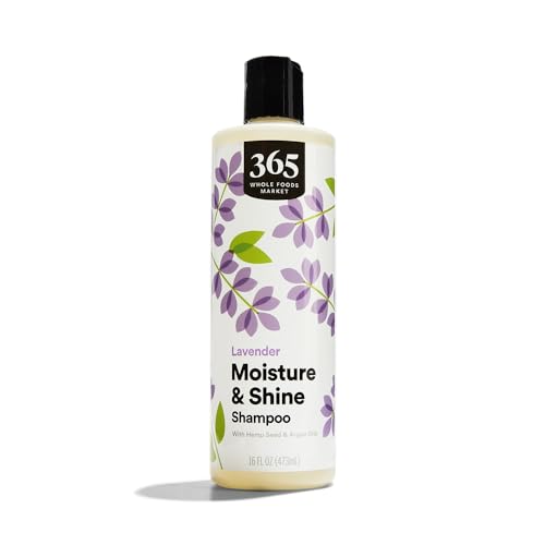 365 by Whole Foods Market, Moisture & Shine Shampoo with Hemp Seed & Argan Oil, Lavender Scent, 16...