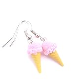 eichhörnchen zeichnen Eis Ohrringe Erdbeer Eis Ohrringe Ohrhänger Ohrschmuck bunt Eishörnchen