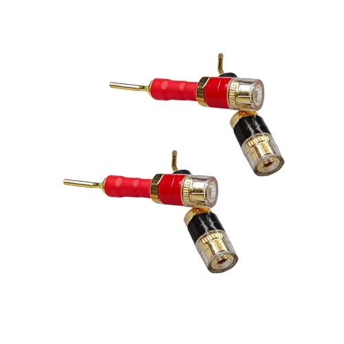 Adaptador Pin a Banana Jack 4 unidades, 24K Oro miniatura 4