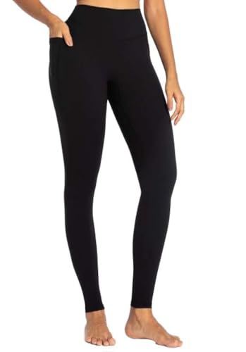 Sunzel Deporte Leggins Mujer,Leggins Deportivos Mujer Bolsillo,Pantalones de Yoga con Cintura Alta y Compresión para Reducir Barriga,Negro,L,28'
