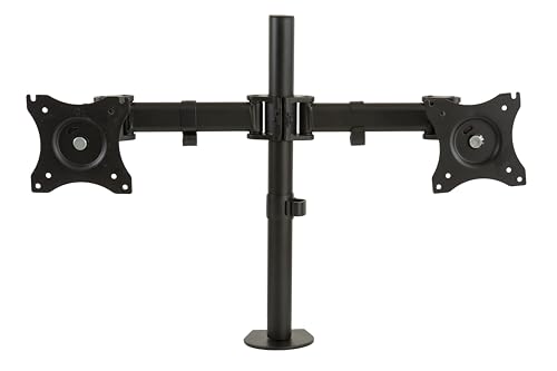 LINK LKBR36 Braccio da Tavolo con Base per Monitor 13-27 Fino a 15 kg – Compatibile VESA 75x75, 100x100 – 2 Snodi per Regolazione Orizzontale e Verticale – Rotazione 360° – Altezza Totale 46 cm