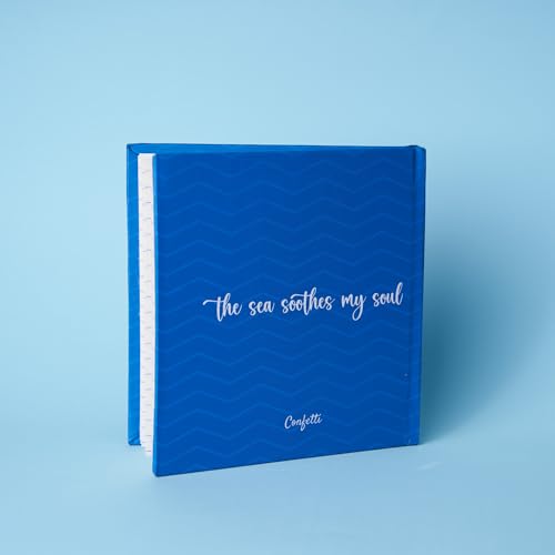 Image of The Confetti Square Notebook | 6 inch x 6 inch (15 x 15 cm) | Compact Diary with 80 GSM | Acid-Free Paper | Premium Quality Journal for Daily Planning, Task Management, Note-Taking & Creative Journaling, Durable & Stylish Design (Into The Ocean)