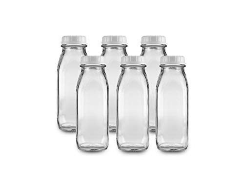 pint bottles - The Dairy Shoppe 1 Pint Glass Water Bottle 17 Oz (6)