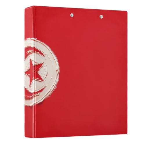 Classeur 3,8 cm drapeau tunisien Peystean pour le bureau et les cours d'université