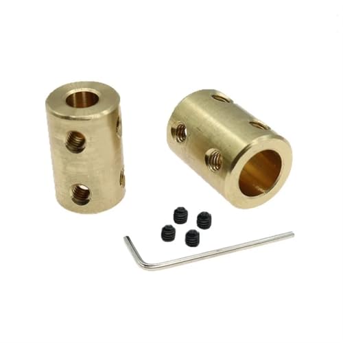 Acoplador de eje de motor rígido con conector de transmisión de latón y adaptador de funda 12mm 4