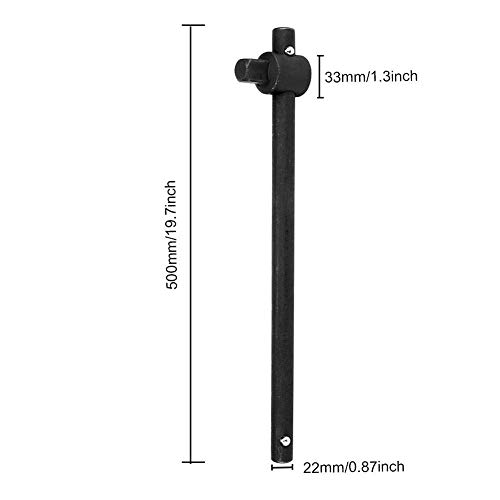 Walfront Sliding Wrench Breaker Bar T-Handle Socket Wrench Heavy Duty Steel With Ergonomic Design (1", 1944g/68.6oz) by Walfront - Image 2