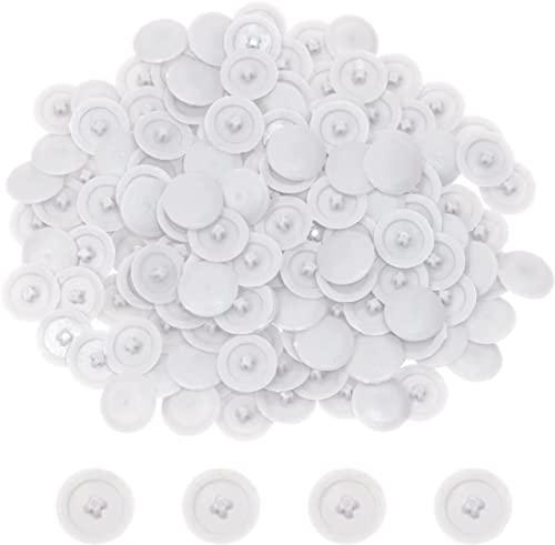 Mini Skater 200Pcs White Plastic Self-Tapping Screw Cap Covers 7mm Diameter Hard & Durable Furniture Fittings