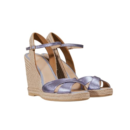 Sandale espadrille compensée femme Salamanque en corde avec talon de 10,5 cm