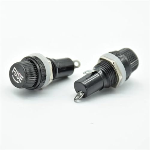 Porte-fusibles en verre 5x20 mm noir, connecteur pour tube d'assurance, 5 pièces