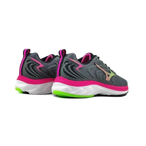 Tênis Mizuno Space 4 - Infantil - Chumbo/rosa - 29