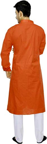 Image of Men's Cotton Blend Plain Kurta Comfortable and Stylish