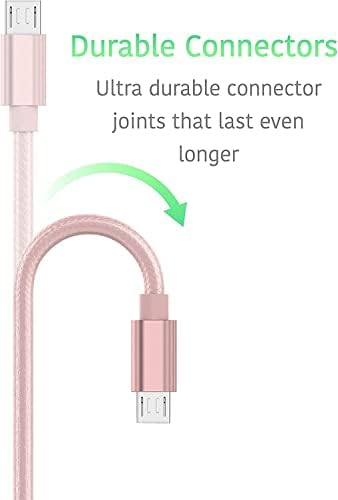 KP TECHNOLOGY Fast Charging Cable for Motorola Moto G8 Power Lite/Moto E5 E6 E6s E6 Plus E7 Plus E5 Plus E5 Play Go/Moto G6 Play E4 E4 Plus/Moto G5 G5 Plus G4 Plus Play [1m] Micro USB (ROSE)