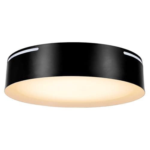 Image of Sylvania 13 inch Flushmount Ceiling Light Luminaire, 42.5W, 5 CCT 2700 /3000 /3500 /4000 /5000K, Dimmable, 1400 LMS, Black /White - 1 Pack (63470)