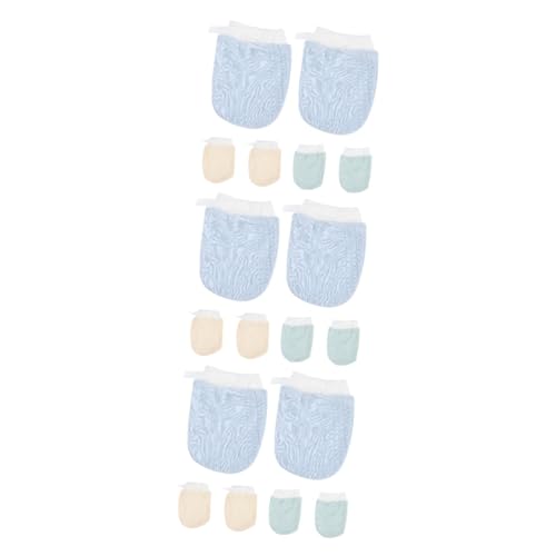 VANZACK 3sets Protective Gloves for Boys and Girls Breathable Mittens Fingers Sucking Treatment Newborn Mittens 3pairs*3
