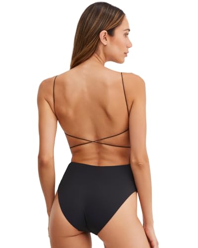 Gottex Au Naturel Golden Hour Women's Round Neck One Piece Swimsuit with Lurex Texture and Strappy Open Back4