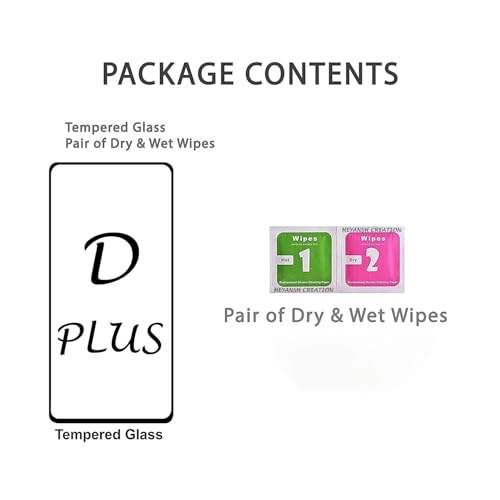 Image of Tempered Glass Screen Protector Compatible For Lava Bold N1 Pro with Edge-To-Edge Protector Coverage and Easy Installation Kit, Pack of 1, Black