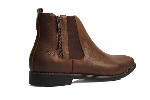 Image of Mr. Jones Men's Amazonas Chelsea Boot, Genuine Leather Ankle Boot with Side Zipper