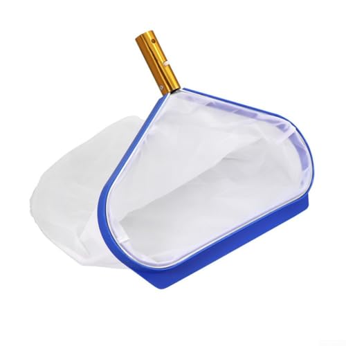 Red limpiadora de piscinas con mango de aluminio para una rápida y cómoda extracción de hojas (azul)