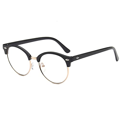 Image of AUGEN By Visions India Retro Vintage Round Abstract Unisex Sunglasses UV400 Protected Medium Size (Clear, 122)