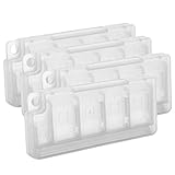 Tomantery 4-teilige Kompakte Aufbewahrungsbox für Spielkarten mit 8-Slot-Schutz für, Tragbar und Langlebig, Starke Matte Abdeckung, Anwendbar für -Spielkarten (Weiß)