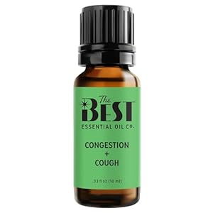 The Best Congestion + Cough Essential Oil Blend- Premium Grade- 100% Pure & Natural for Aromatherapy, Diffuser, Spa, Massage, Air Freshener- 10 ml (.33 fl oz)