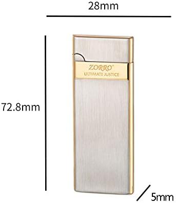 Miniatura 6 de Encendedor de puros de cobre y latón de llama suave, encendedor de cigarrillos recargable, encendedor de butano recargable, encendedor delgado