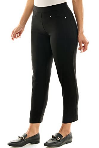 Zac & Rachel Women's Pull on Ankle Pant with Metal Studs