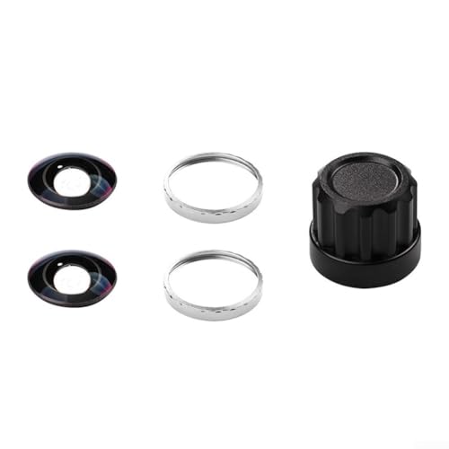 Hasaller Kit de actualización de lente doble, juego de lentes intercambiables, juego de lentes profesionales con elementos de vidrio óptico intercambiables para fotografía de cámara de acción