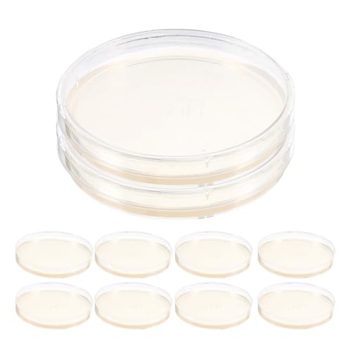 KICHOUSE 10pcs Agar Plate Experiment Supplies Petri Dishes Science Experiment Plates Agar Petri Plates Prepoured Petri Dish Science Projects Tool Laboratory Supplies Prepoured Petri Plates