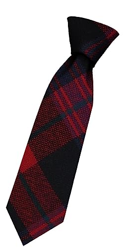 Cravate en laine Brown Modern Tartan tissée en Écosse pour garçon