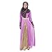 Produktbild Daringjourney Damen langes Maxi-Kleid Dubai Patchwork Kleid Islam Abaya moslemische Kleidung