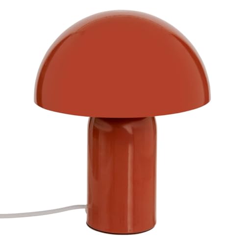 Atmosphera – Lampe Champignon Lito – Terracotta - Métal – H24,5 cm – Douille E27 – Secteur – Style Rétro et Design – Idéale Chambre, Salon,...
