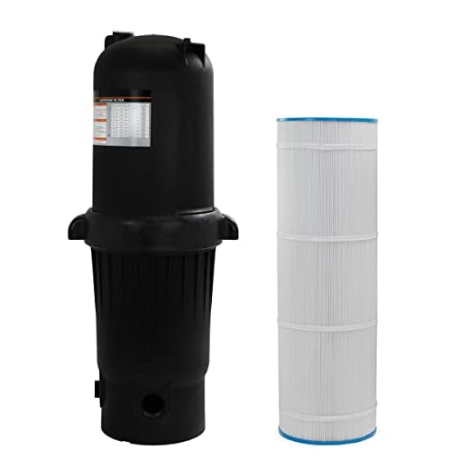 XtremepowerUS 200 sq/ft Pool Cartridge Filter In-Ground Swimming Pool and Spa Pool Filter System for Pools Up to 47000 Gallons