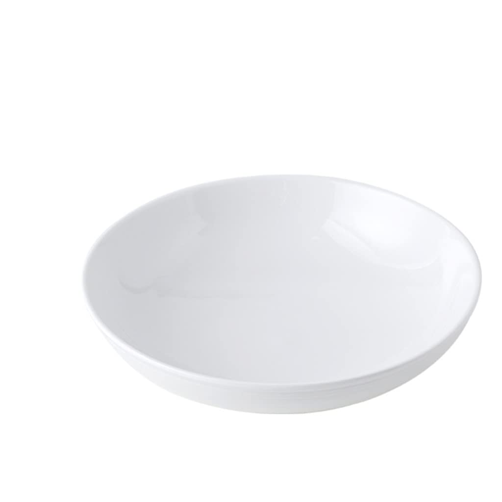 WOTZOV Salad Fruit Bowl Ceramic Salad Fruit Bowl Kitchen Dining Room Dessert Bowl Living Room Tabletop Vegetable Bowl Suitable For Salads,Soups,Pasta Ramen Bowl，One Color S2pc