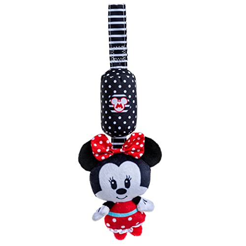 Image of KIDS PREFERRED Disney Baby Minnie Mouse High Contrast Crinkle Plush, Boys and Girls Ages 0+, Stroller On The Go Activity Toy, Travel Chime Toy (81249)