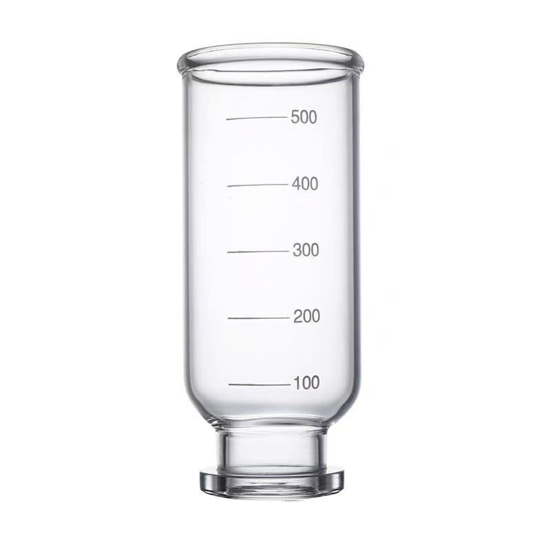 Juego de dispositivos de filtración de solventes de 5000 ml, dispositivo de filtración al vacío con núcleo de arena de vidrio de laboratorio con taza de filtro de 500 ml y botella receptora de 5000 ml
