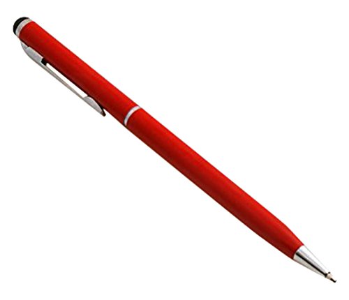 System-S 2 en 1 Stylet écran Tactile capacitif Stylet Tactile et Stylo Bille Rouge pour Smartphone, Téléphone Portable, Tablette PC, PDA