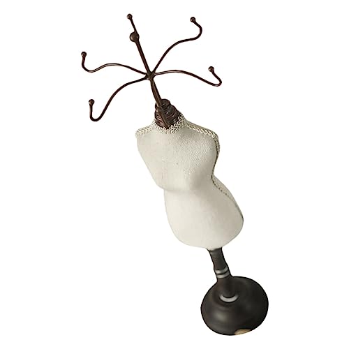 GALPADA Portagioie Organizer a Forma Di Albero Dei Gioielli in Legno Massello Vintage, Supporto Porta Collane Mini Lampada Da Comodino Per Esposizione e Protezione Anelli Orecchini Bracciali