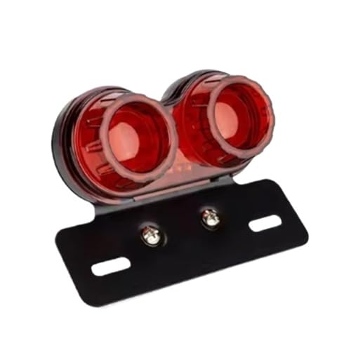 Feu arrière clignotant LED moto 12V avec support de plaque et feu de freinage
