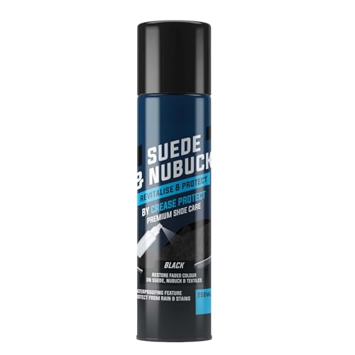 Suede & Nubuck Colour Restorer Spray | 3-in-1 Color Restorer Water Repellent and Cleaner | 250ml Spray for UGGs Sneakers and Boots | Long-Lasting Protection | Dye for Suede (Black 1 Pack)