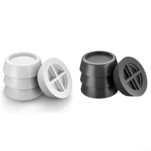 Lot de 4 amortisseurs de vibrations en caoutchouc pour machine à laver Noir