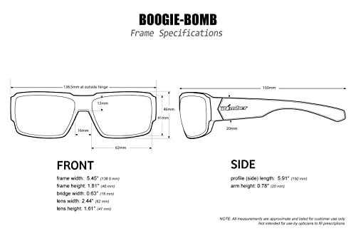 BOMBER BOOGIE Bomb and TIGER Bomb Polarized Sunglasses Matte Black Frame/Smoke Lens Bundle4